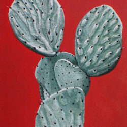 Cactus 3D Pen Relief on Canvas